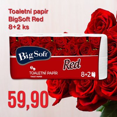Toaletní papír BigSoft Red 8+2 ks