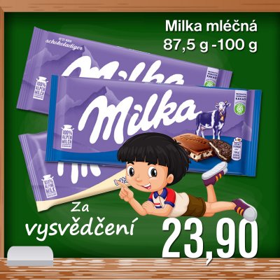 Milka mléčná 87,5 g-100 g