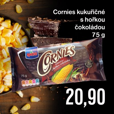 Cornies kukuřičné s hořkou čokoládou 75 g