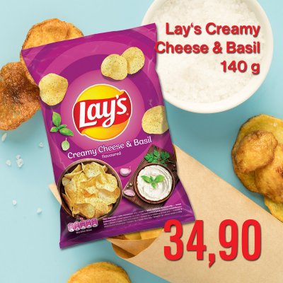 Lay‘s Creamy Cheese & Basil 140 g