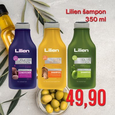 Lilien šampon Olive Oil pro normální vlasy 350 ml