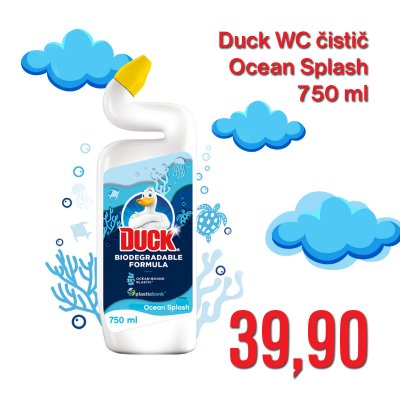 Duck WC čistič Ocean Splash 750 ml