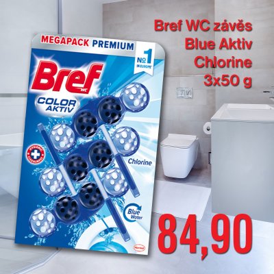 Bref WC závěs Blue Aktiv Chlorine 3x50 g