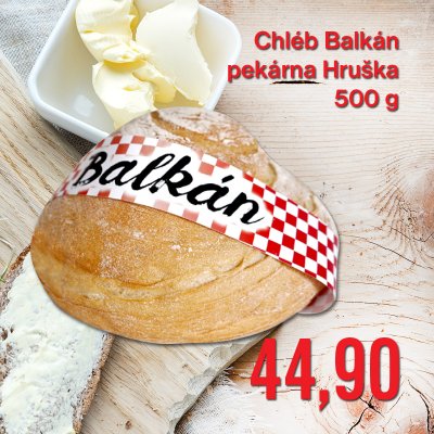 Chléb Balkán pekárna Hruška 500 g