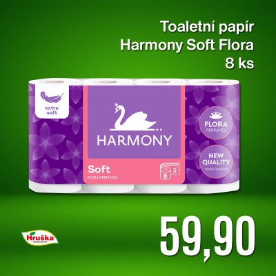Toaletní papír Harmony Soft Flora 8 ks
