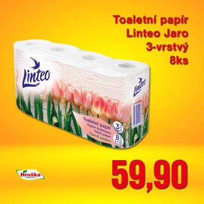 Toaletní papír Linteo Jaro 3-vrstvý 8ks