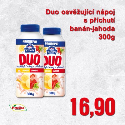 Duo osvěžující nápoj s příchutí banán–jahoda 300g