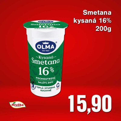 Smetana kysaná 16% 200g