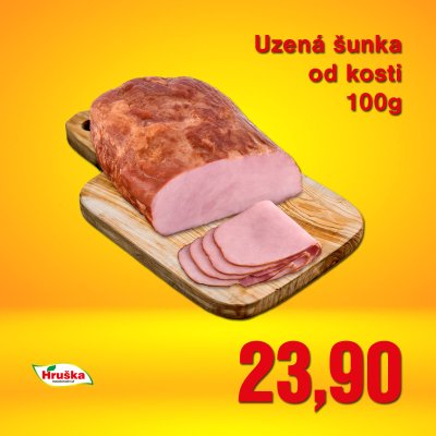 Uzená šunka od kosti Kostelecké uzeniny 100g