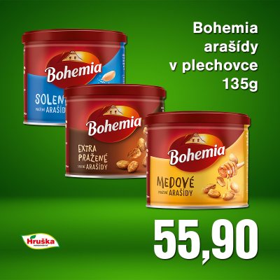 Bohemia arašídy v plechovce 135g