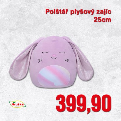 Polštář plyšový zajíc 25cm