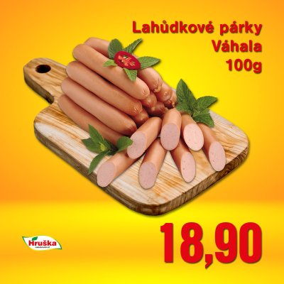 Lahůdkové párky Váhala 100g