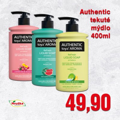 Authentic tekuté mýdlo s dávkovačem 400ml