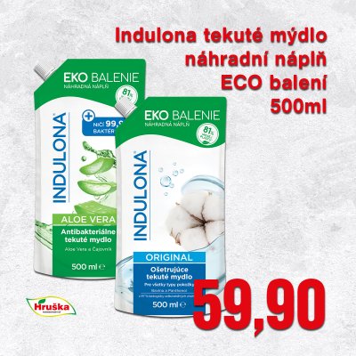 Indulona tekuté mýdlo náhradní náplň ECO balení 500ml