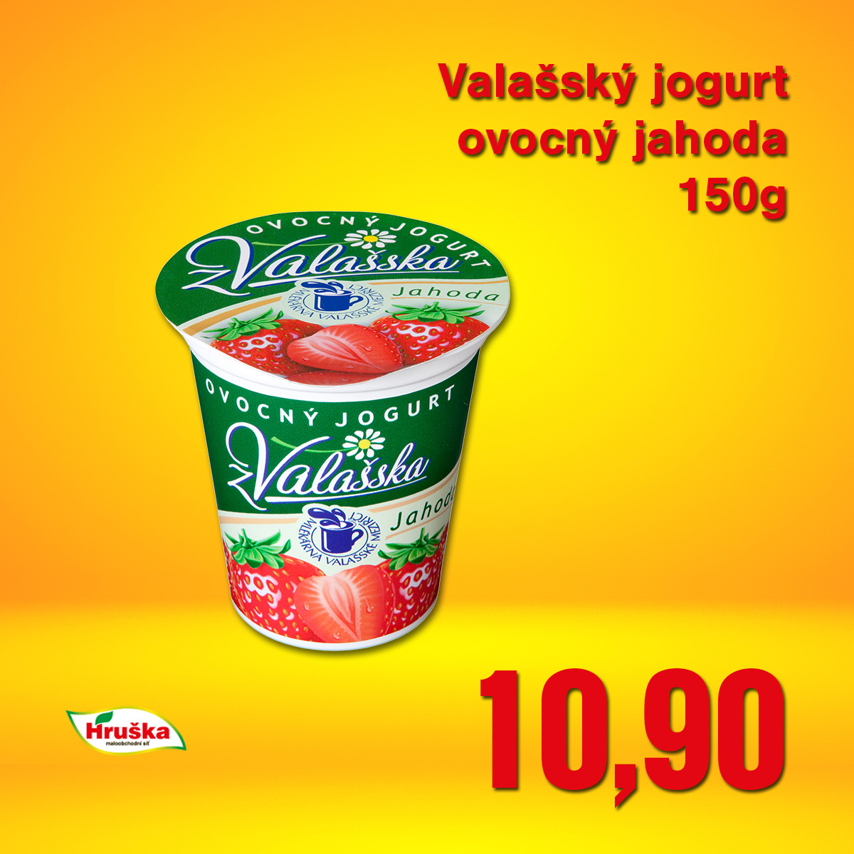 Valašský jogurt ovocný jahoda 150g