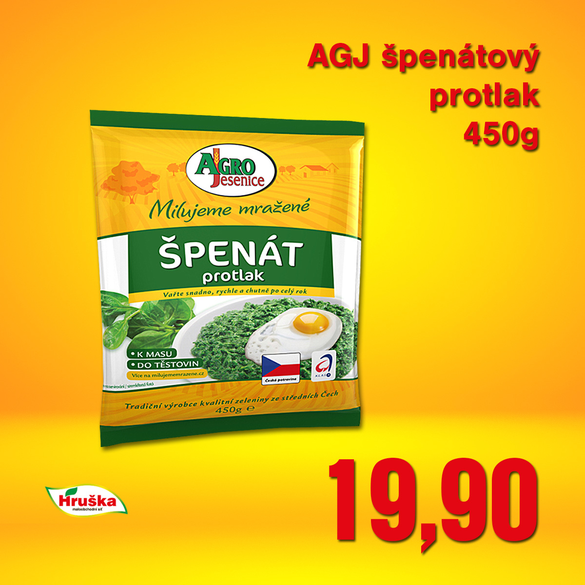 AGJ špenátový protlak 450g