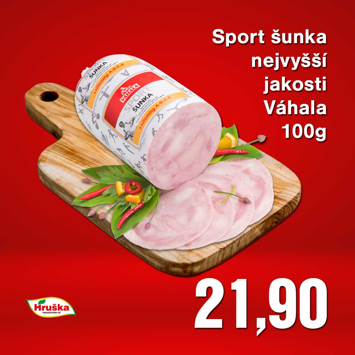 Sport šunka nejvyšší jakosti Váhala 100g