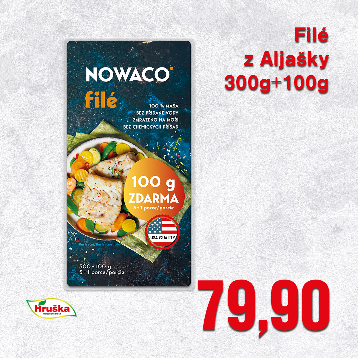 Filé z Aljašky 300g+100g