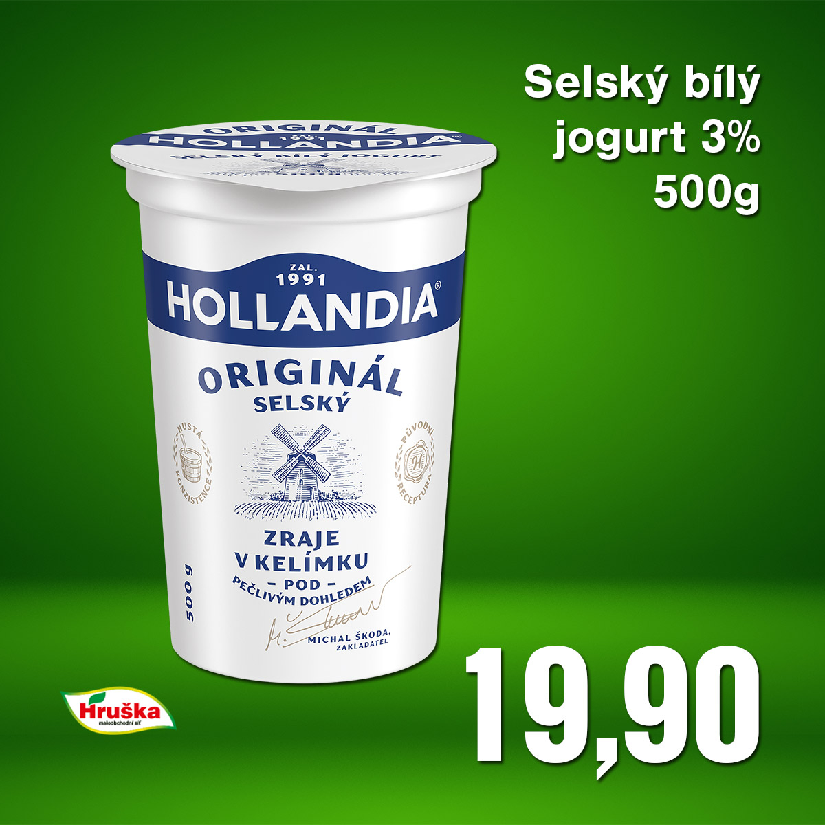 Selský bílý jogurt 3% 500g