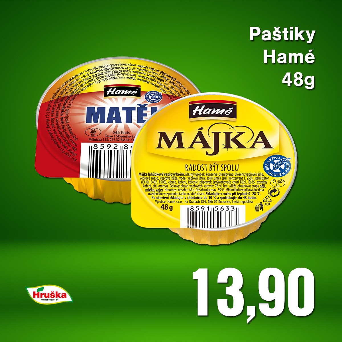 Paštiky Hamé 48g