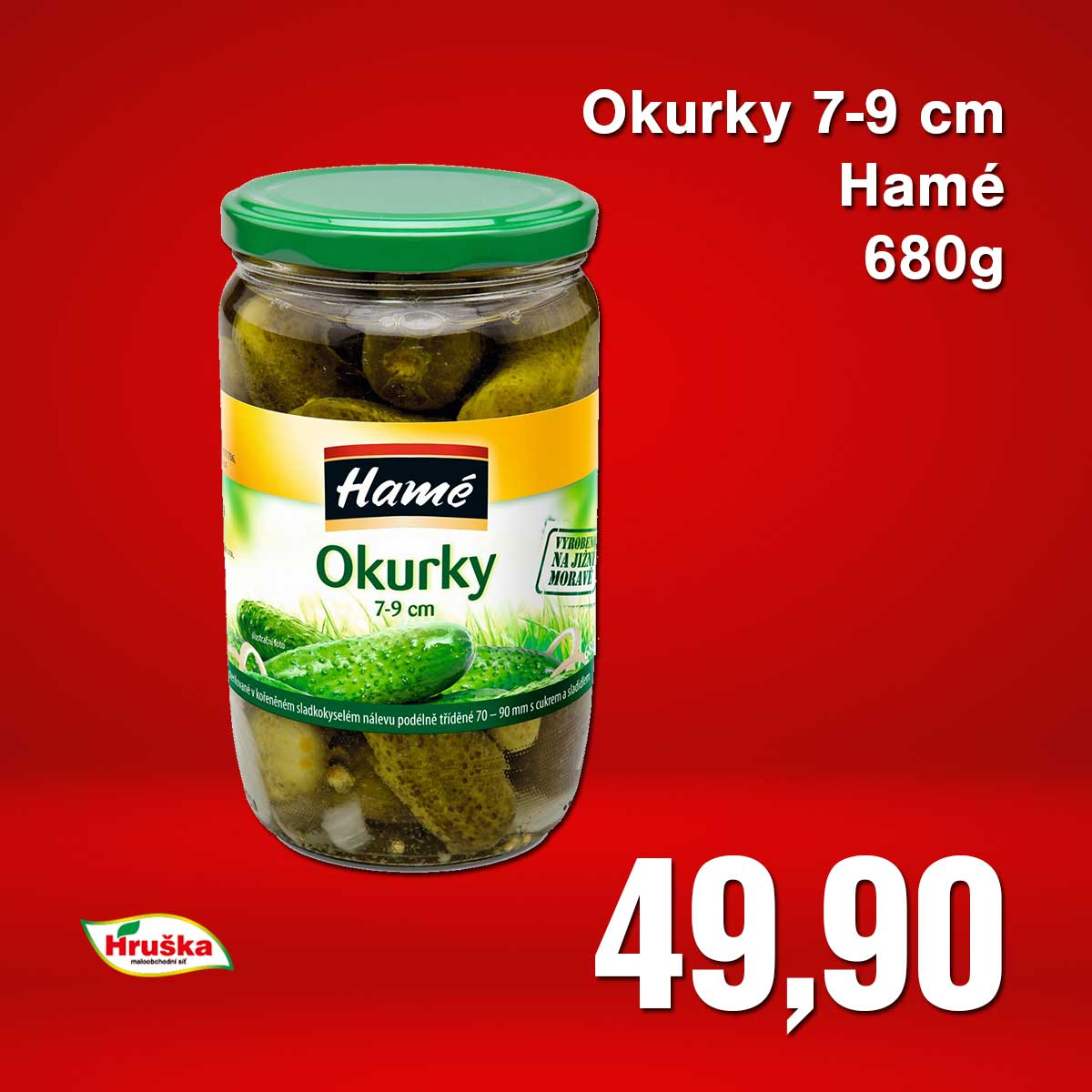 Okurky 7-9 cm 680g Hamé