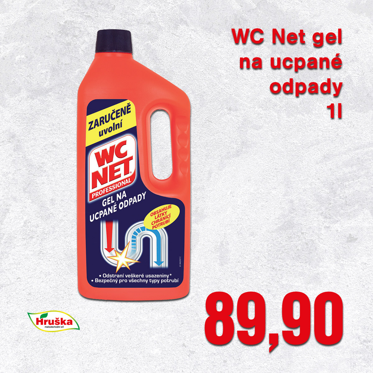 WC Net gel na ucpané odpady 1l