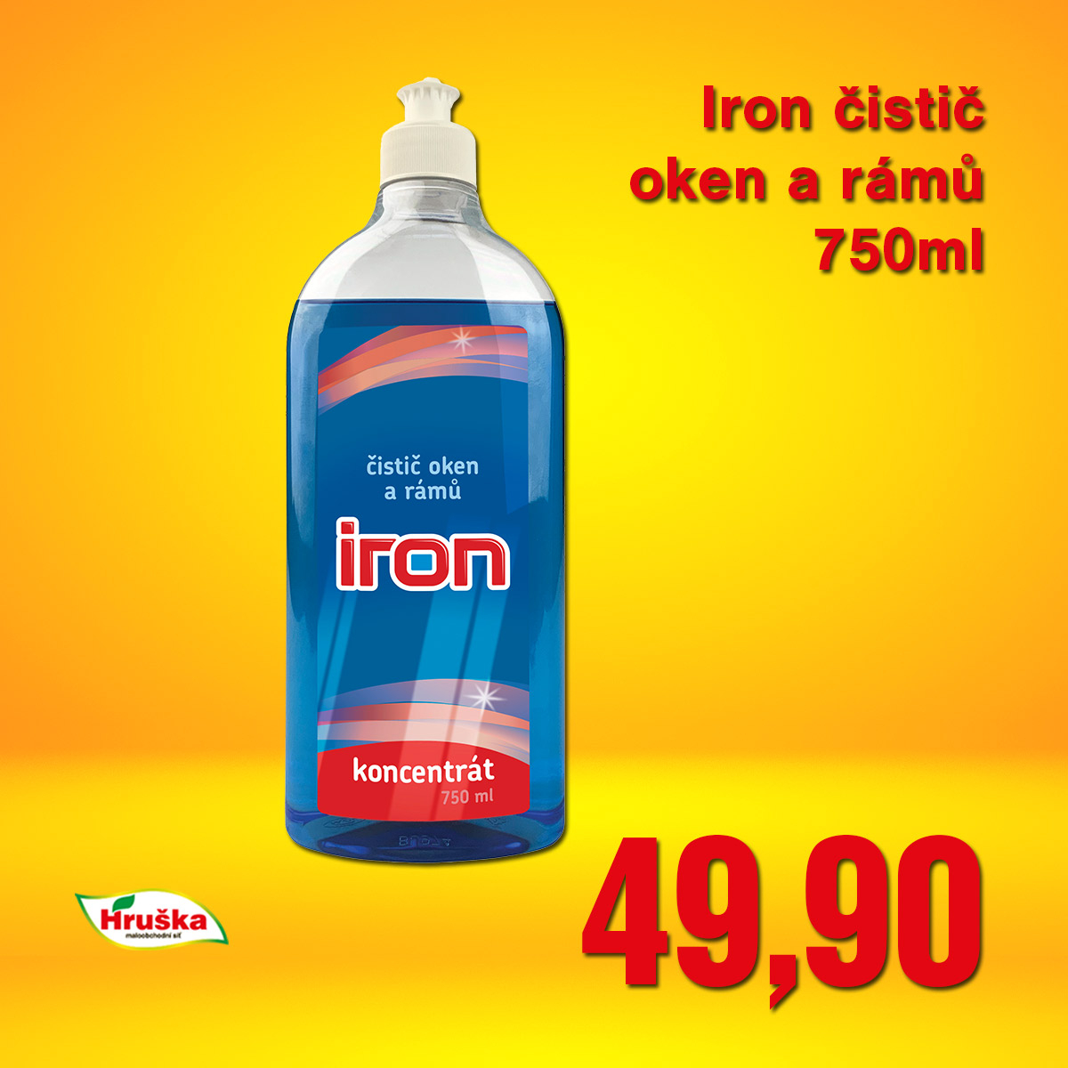 Iron čistič oken a rámů 750ml