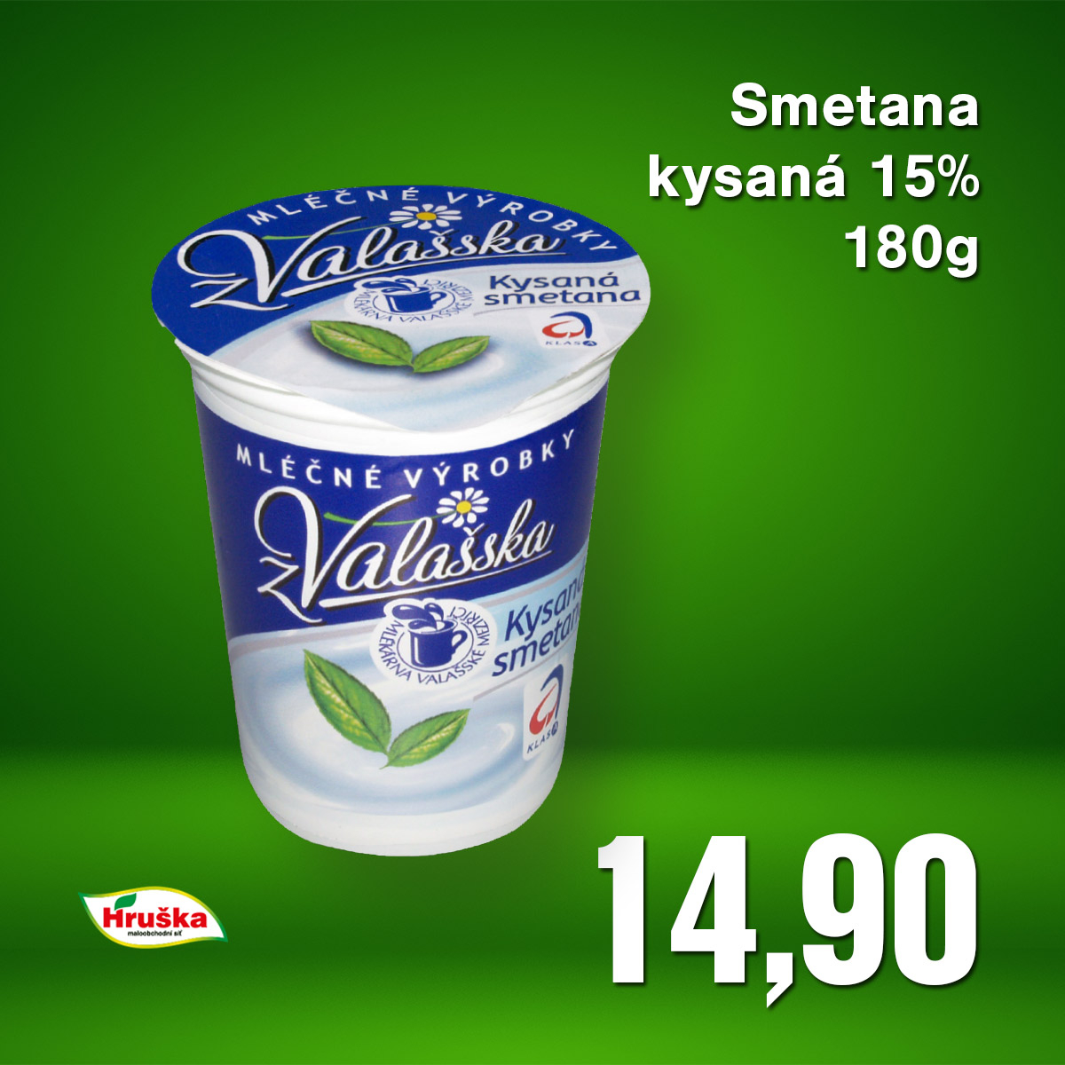 Smetana kysaná 15% 180g