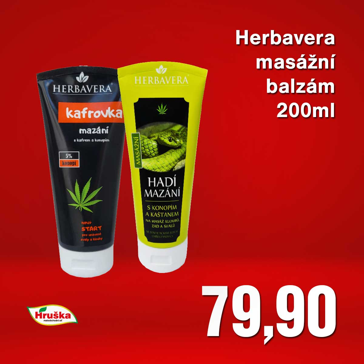 Herbavera masážní balzám 200ml