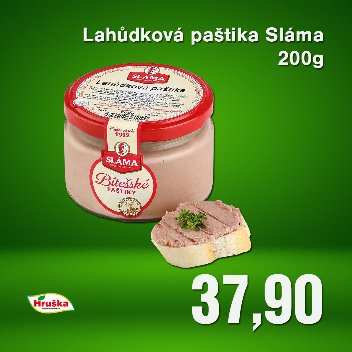 Lahůdková paštika Sláma 200g