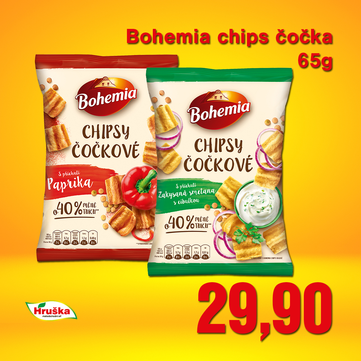 Bohemia chips čočka 65g