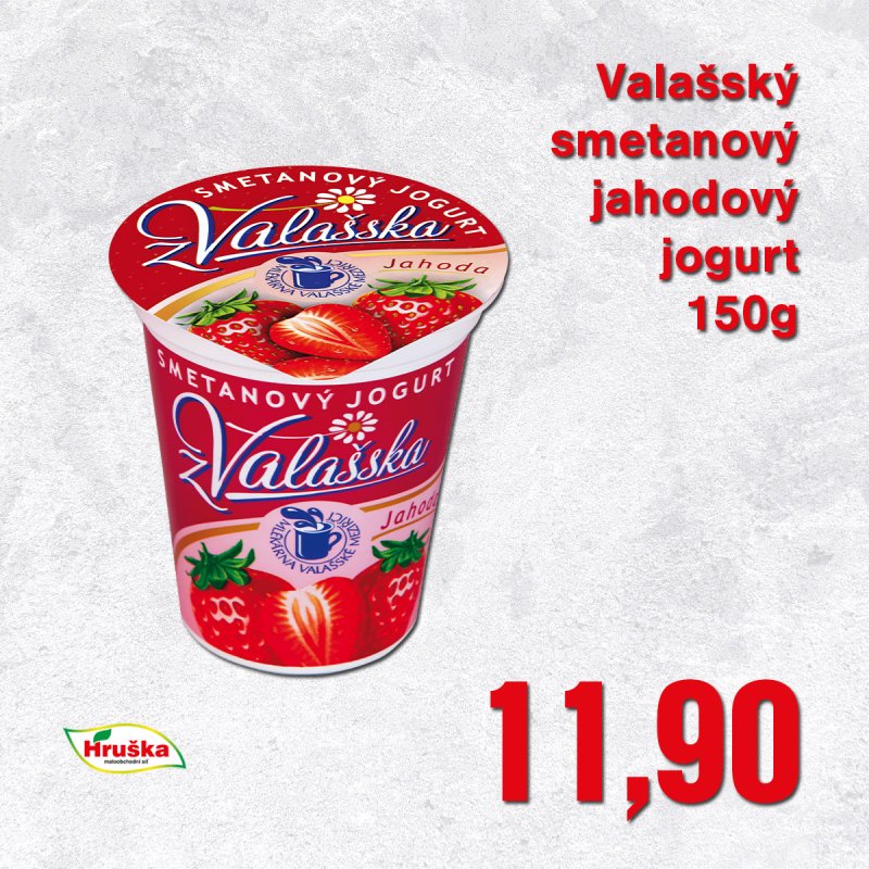 Valašský smetanový jahodový jogurt 150g