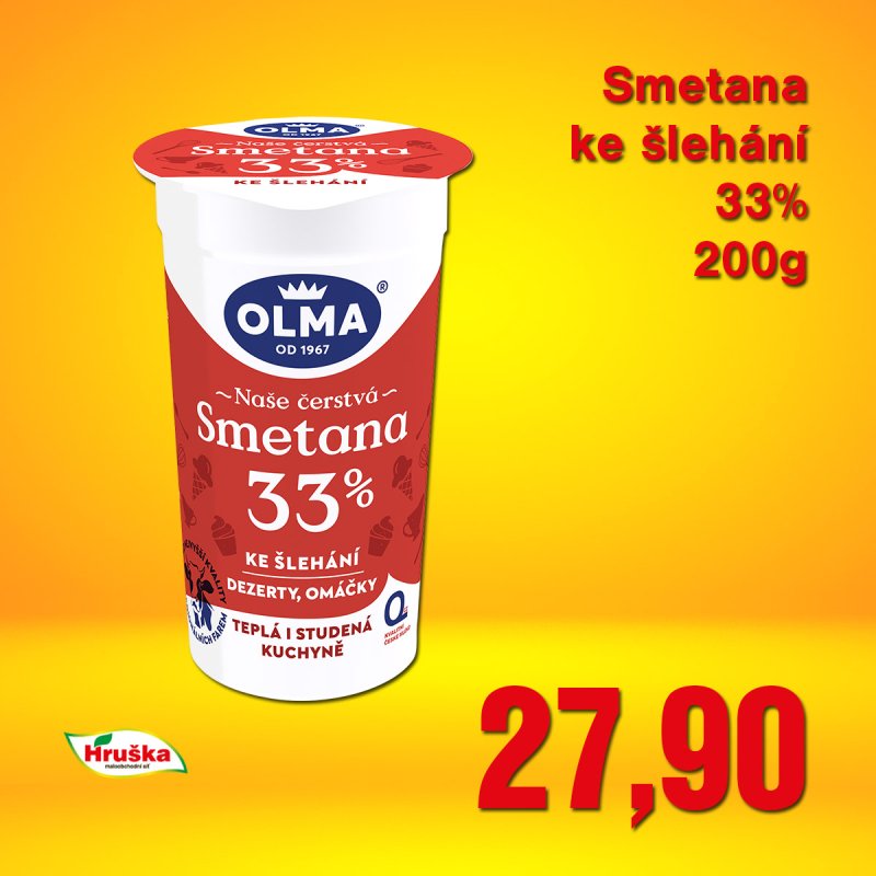 Smetana ke šlehání 33% 200g